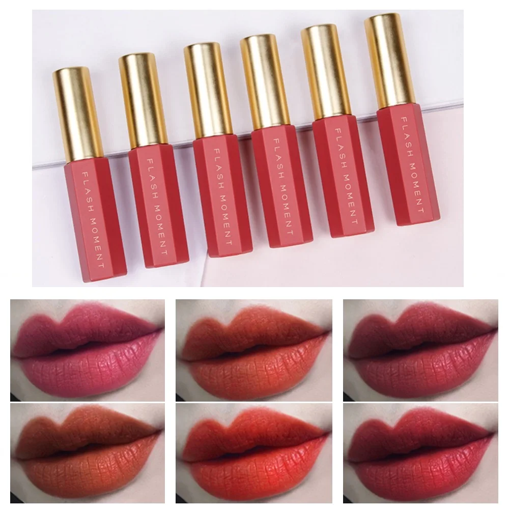 6 цветов/партия матовый блеск для губ |