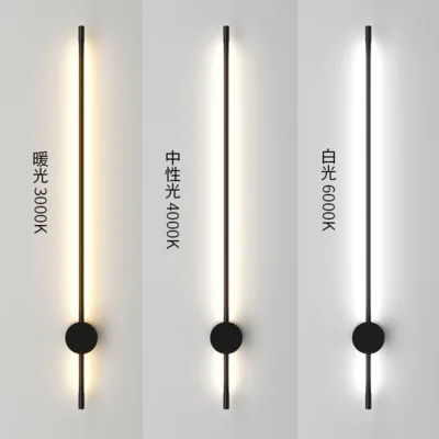 

Nordic minimalist bedside wall lamp corridor corridor staircase wall lamp creative living room background line LED lighting