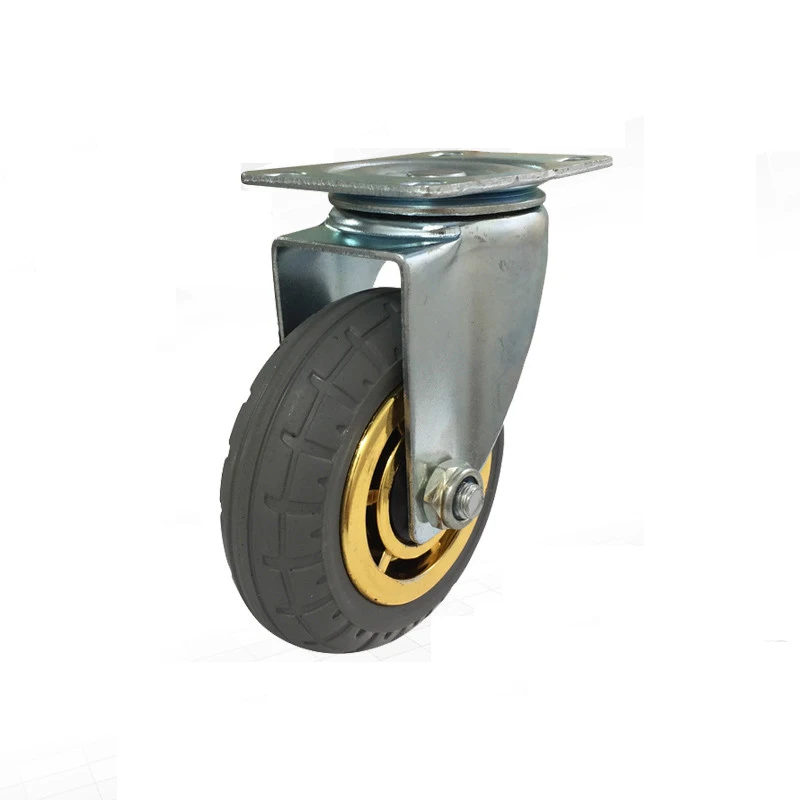 4-дюймовый мебельный ролик из твердой резины шин подшипник колеса тележки