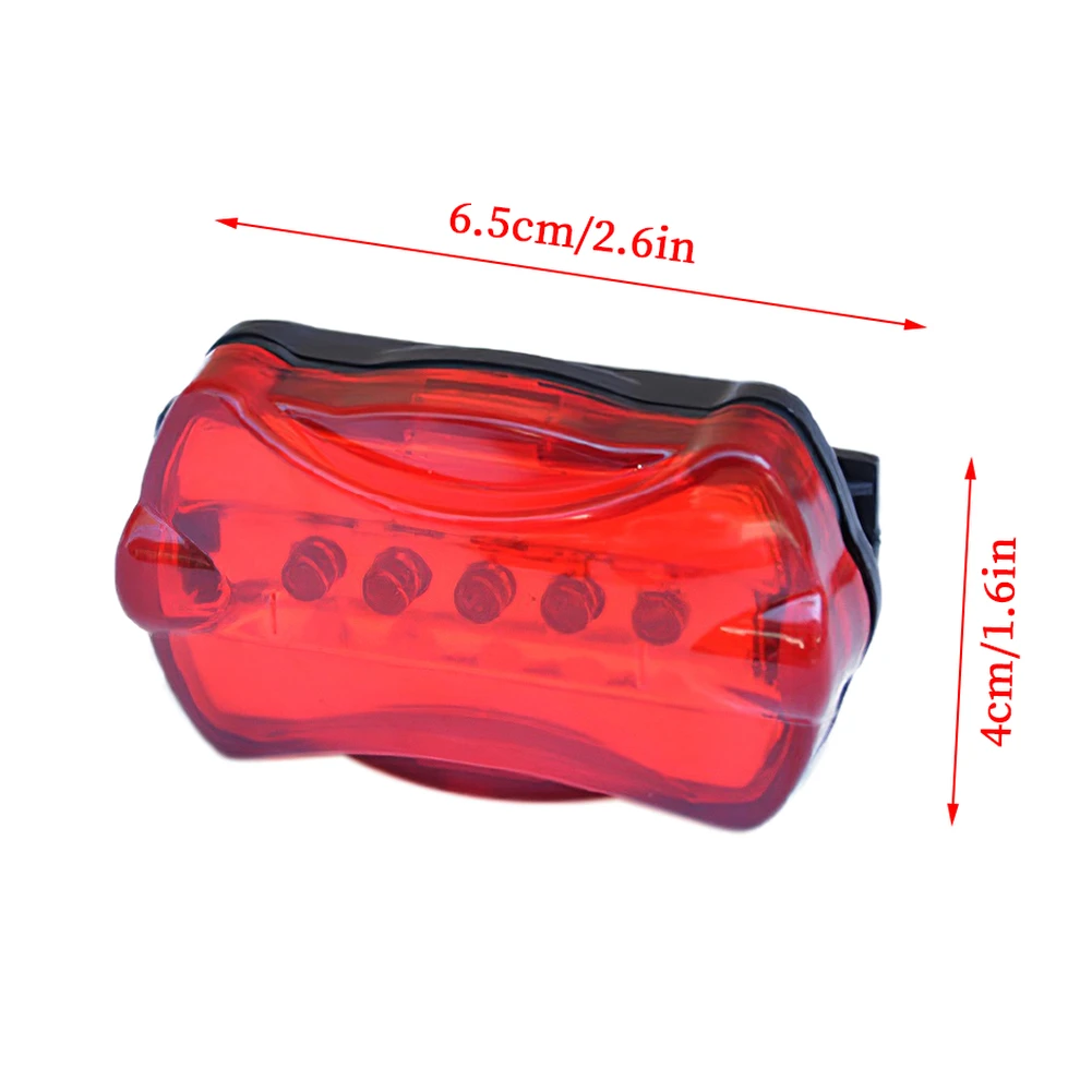 

Bicycle Lamp 5LED Mountain Bike Waterproof Headlight Taillight Combination For Bicycle Black Bike Accessories Bike Lights