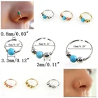 1 шт. зеленый обруч с камнем завитка пирсинг для хрящевой части уха из хирургической стали Перегородка кольцо в нос для пирсинга сосков