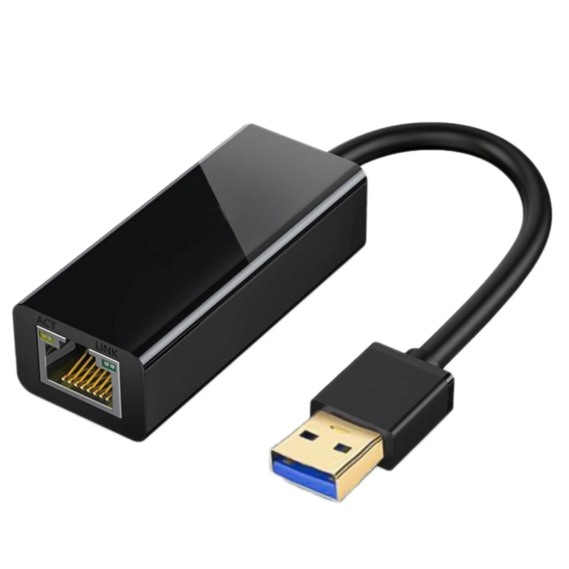 USB to Ethernet Adapter USB 3.0 Hub to Gigabit Ethernet LAN RJ45 Network Card Adapter for Windows PC Laptop