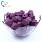 Бусины шестигранные силиконовые, не содержат бисфенола А, 14 и 17 мм, 10 шт.