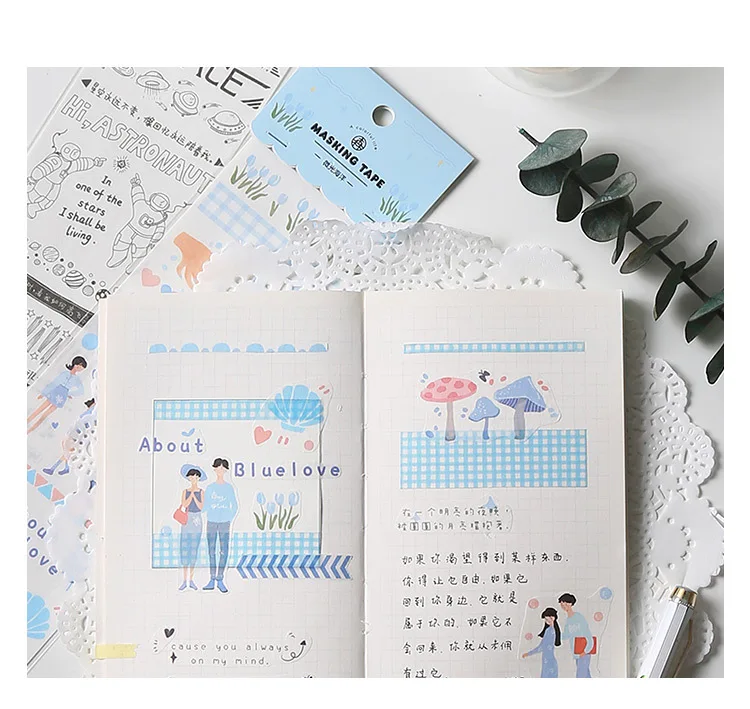 Милая японская лента васи декоративная Маскировочная бумажная журнал