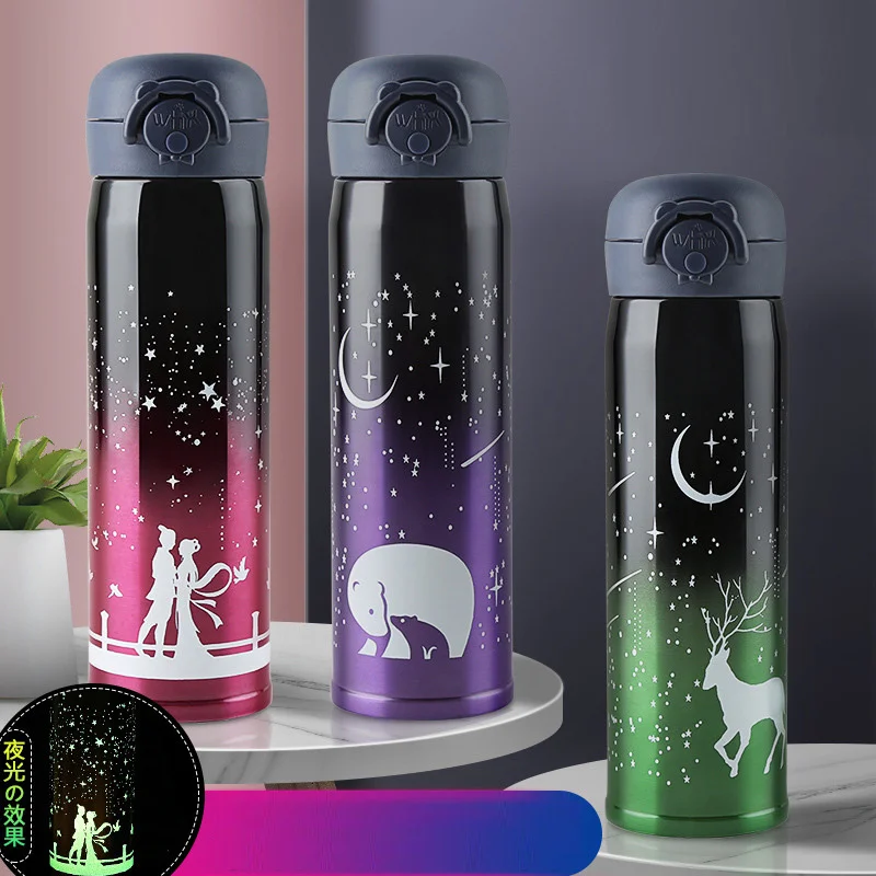 

Double Wall Stainless Steel Vacuum Flasks Thermos Cup Coffee Tea thermo travel Mug bicycle Bottle Thermocup termo teaware drink