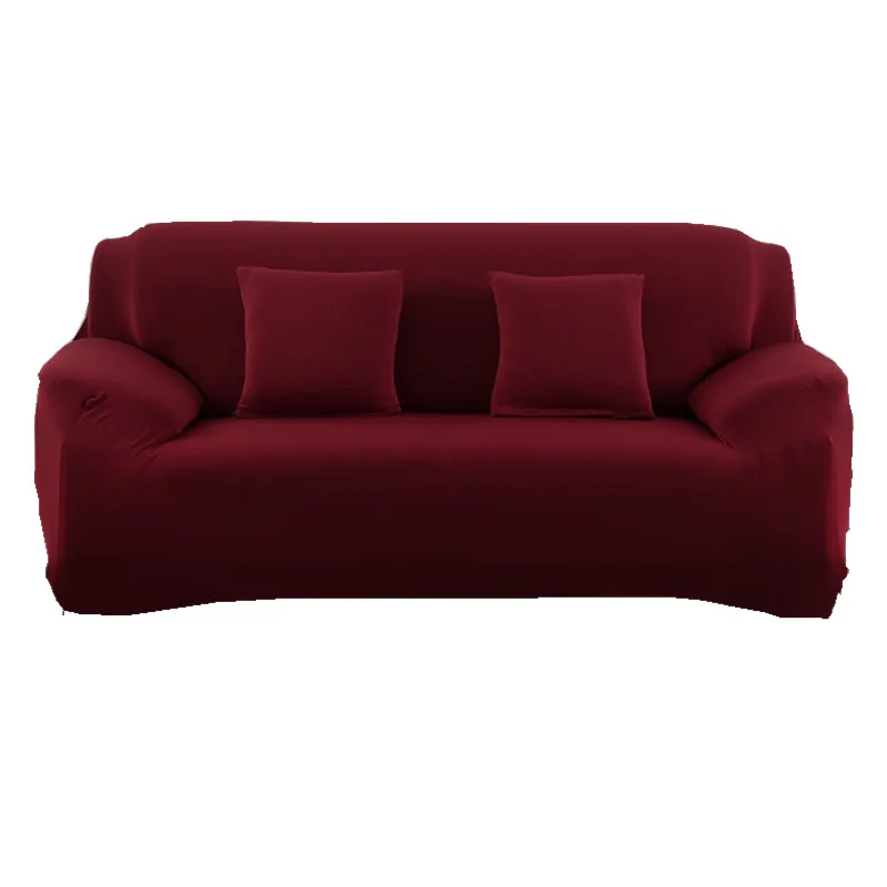 

Solid Color Sofa Covers for Living Room Stretch Slipcovers Elastic Material Couch Cover Corner Sofa Cover Double-seat Three-seat