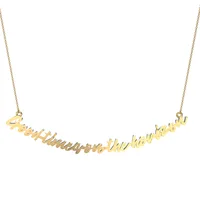 ZSHENG Custom Necklace Personalized Design Long Letter Choker 18K Gold Plated Necklaces for Women