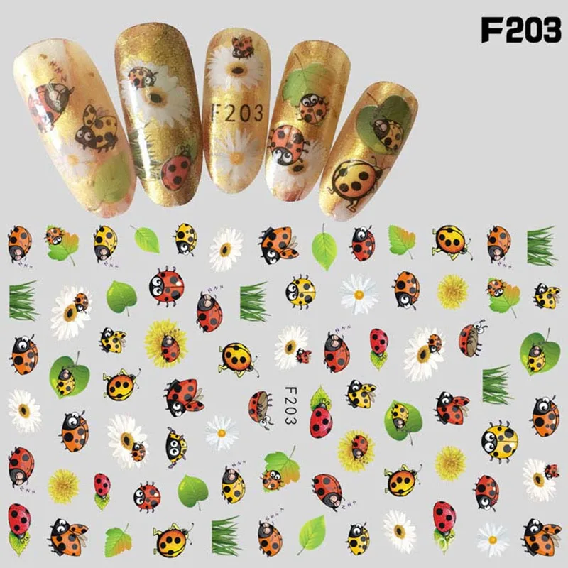 Водяные наклейки для ногтей 3 шт. татуировка совы милое животное мультяшный