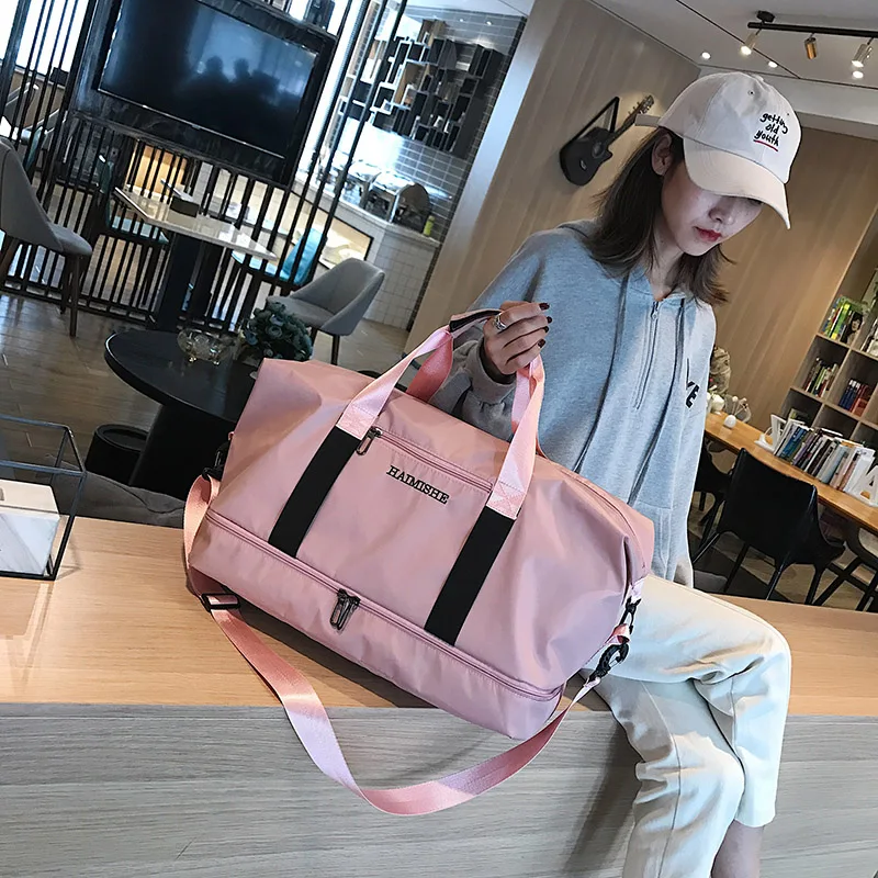 

2021 женские дорожные сумки, нейлоновая водонепроницаемая сумка-тоут, женская сумка для выходных, сумка через плечо, независимая сумка для об...