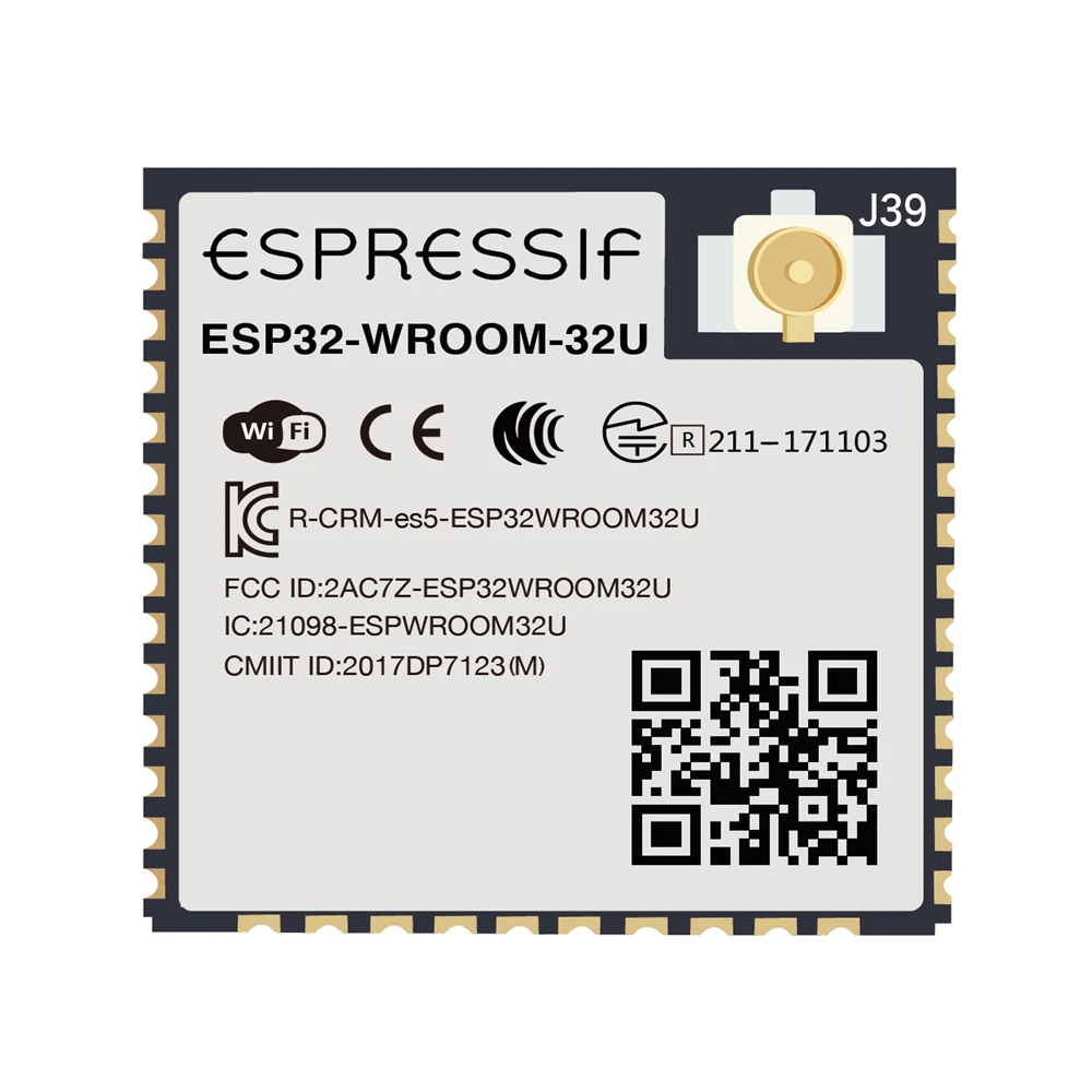 ESP32 WROOM 32U Espressif Systems SoC двухъядерный Wi Fi и BT/ Bluetooth модуль LE с последовательным