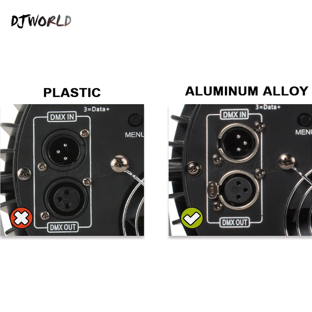 Светодиодный просветильник ектор DJworld алюминиевый 18x18 Вт RGBWA + УФ-лампа контроллер