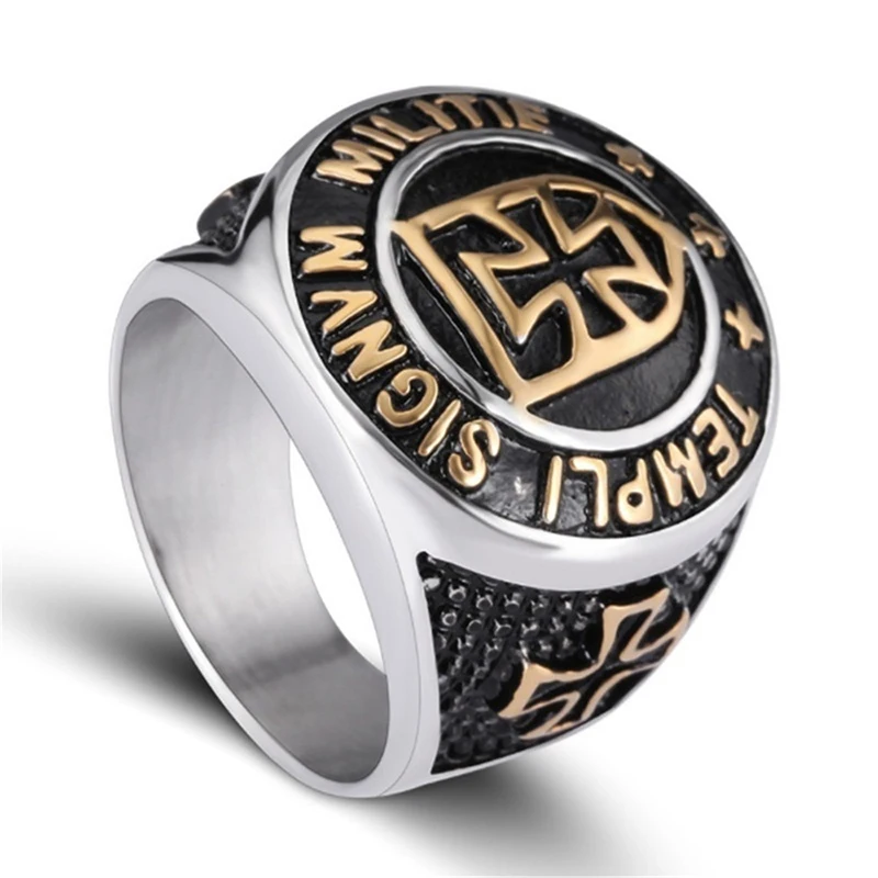 Style3 New 4 Styles Punk Men Rings Vintage/Hiphop Male Ring Daily Jewelry Size 7-13 - Main Stone Color: Style3