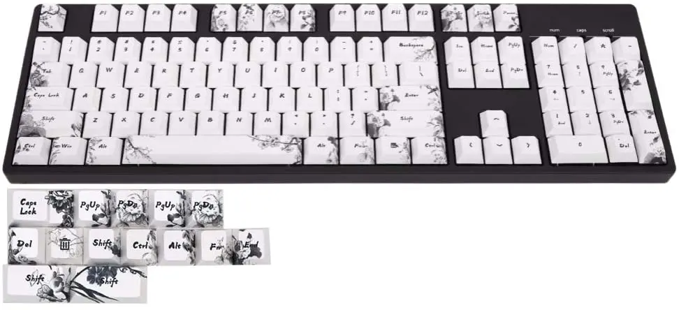 Keycap PBT Five-Sided Sublimation Process Cherry Original high Mechanical Keyboard Special Keys Ancient Ink