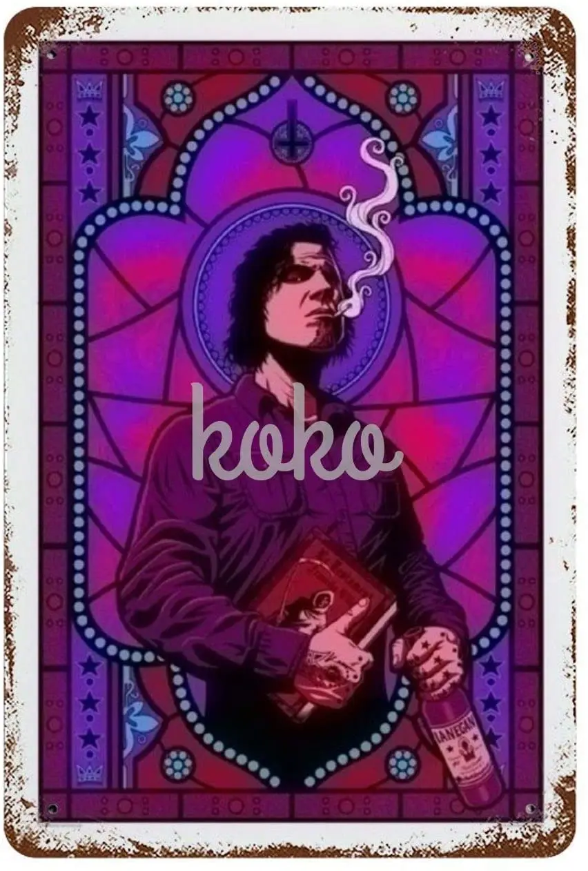 

The Night Porter Justin Hampton Mark Lanegan Print US Art Tin Signs vintage displate retro metal plaques Iron Painting Poster