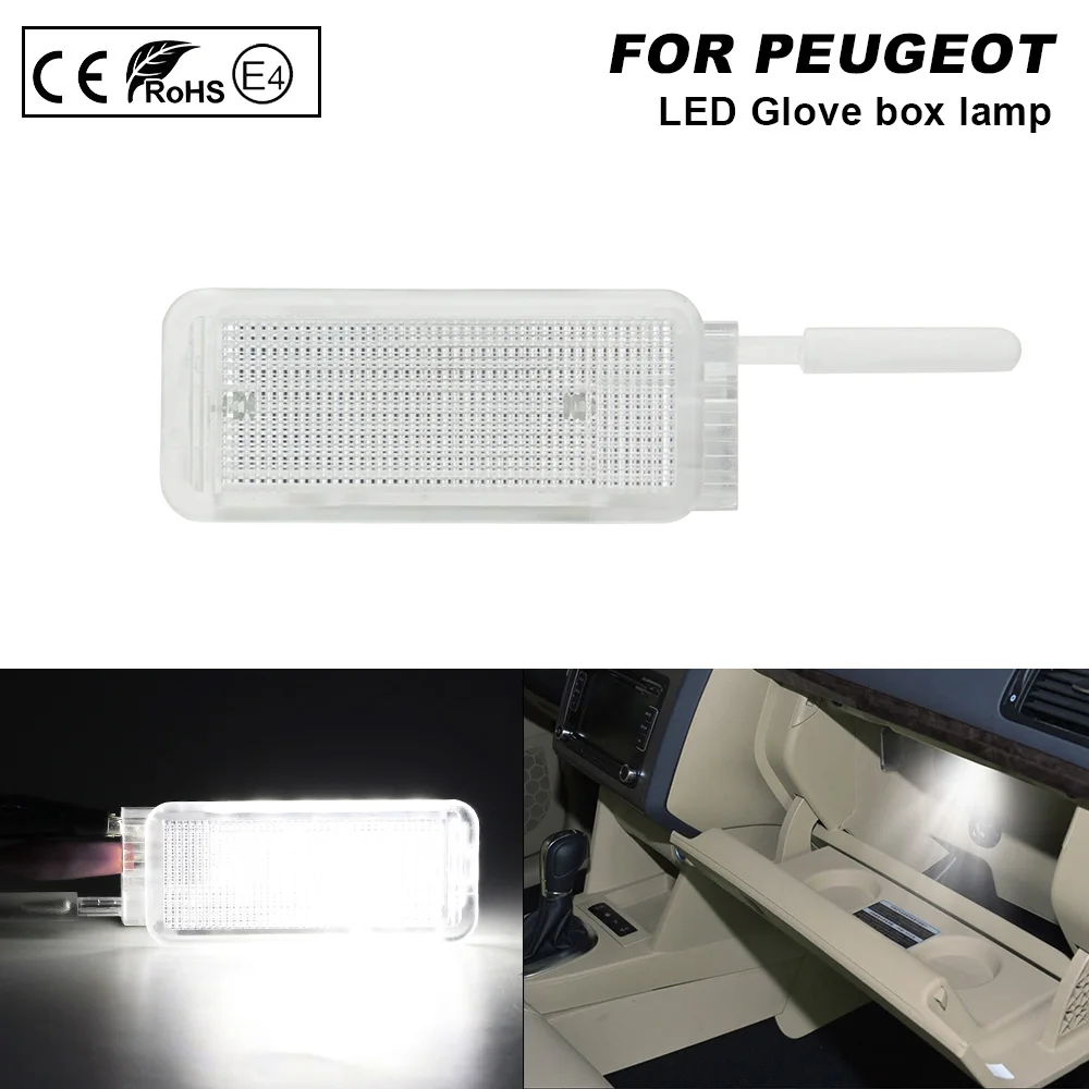 

1X For Peugeot 1007 206 207 306 307 308 3008 406 407 5008 607 806 807 RCZ Citroen C2 C3 C4 C5 C6 C8 LED Glove box Light Lamp