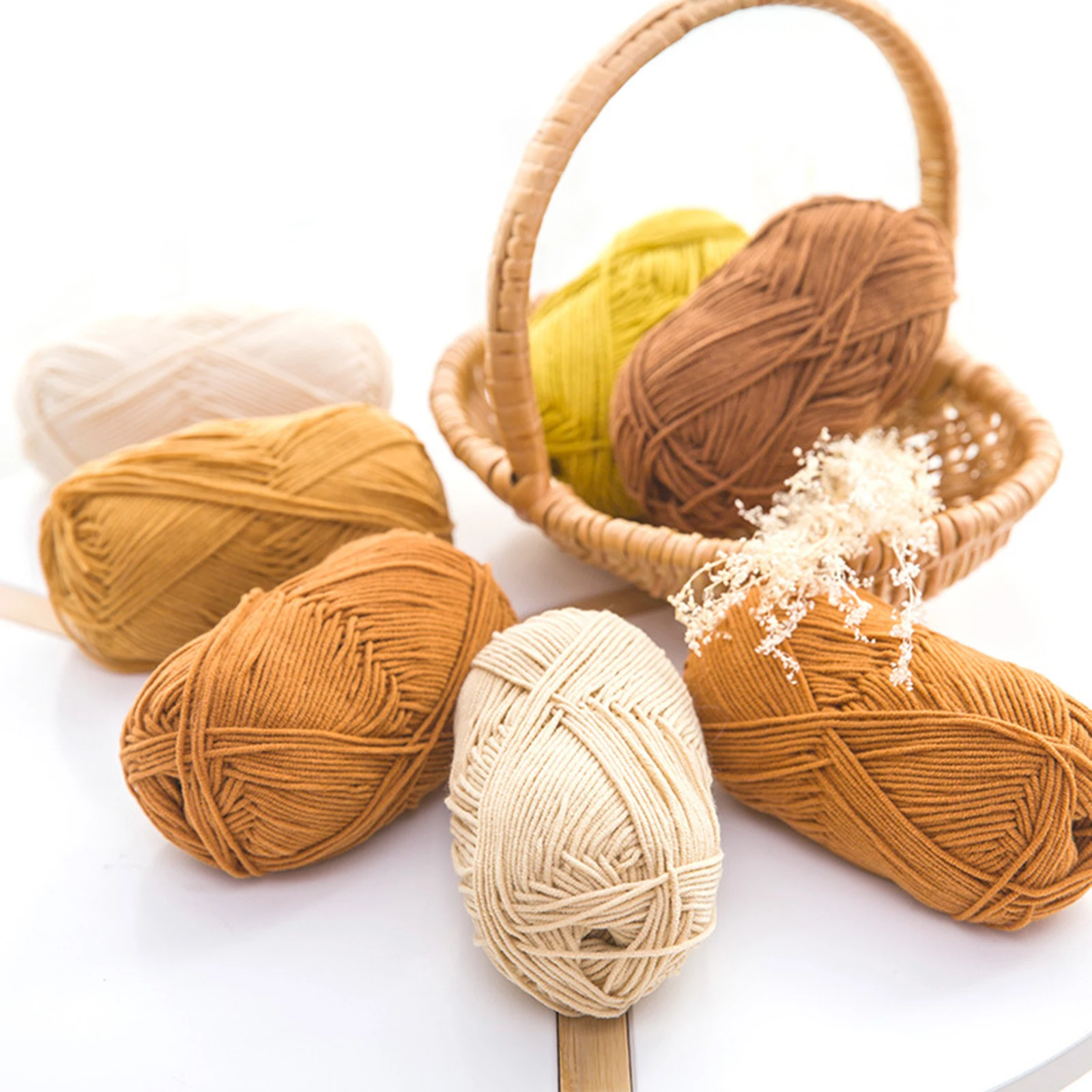 

1Roll New Soft Cotton Knitted Scarf Wool Babycare Yarn Sweater Knitted Colorful DIY Crochet Hand LOT Knitting Craft Baby Soft