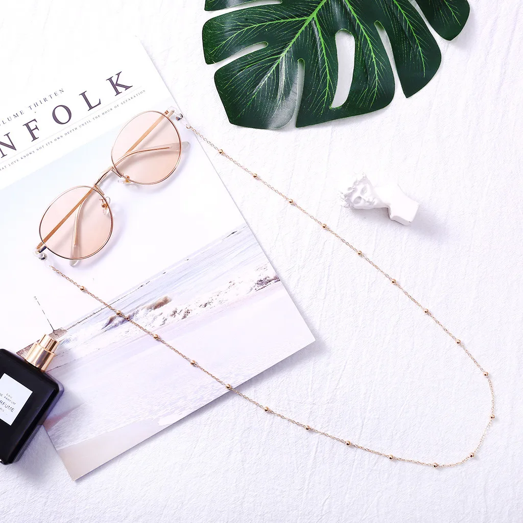 Глаз Стекло очки для чтения глаз с жемчугом и бисером шнурок-цепочка держатель