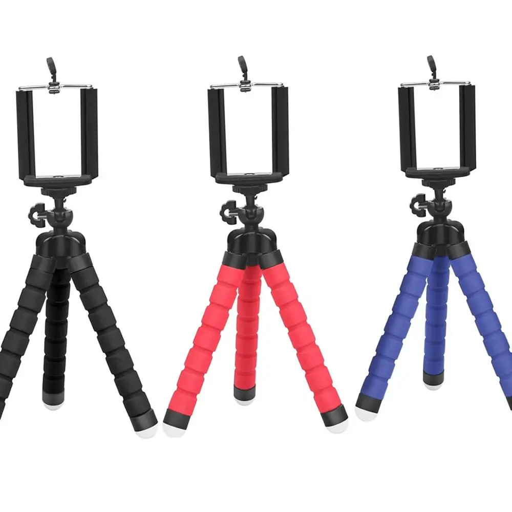 Мини штатив с губкой осьминог растягивающийся вращающийся держатель для селфи