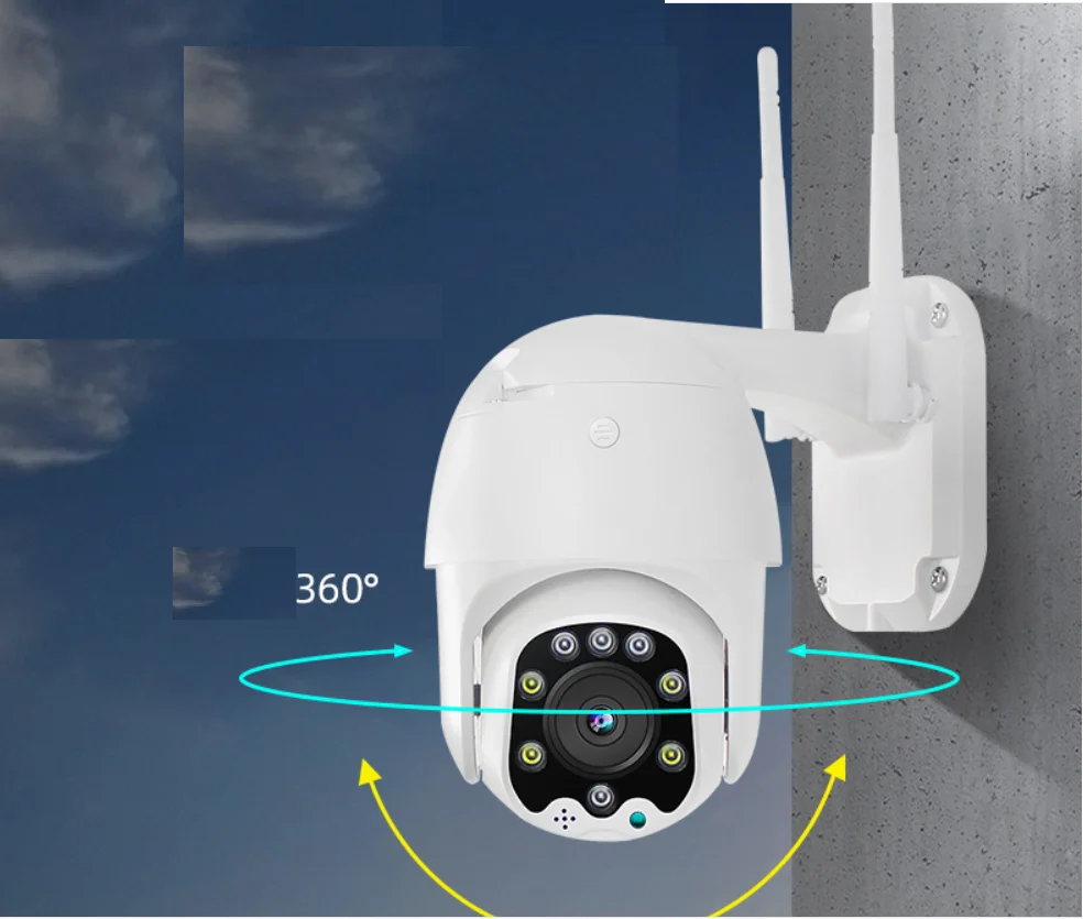 IP камера видеонаблюдения H.265 1080P 3 Мп PTZ Wi Fi 2 МП 4 кратный зум|Видеорегистраторы| |