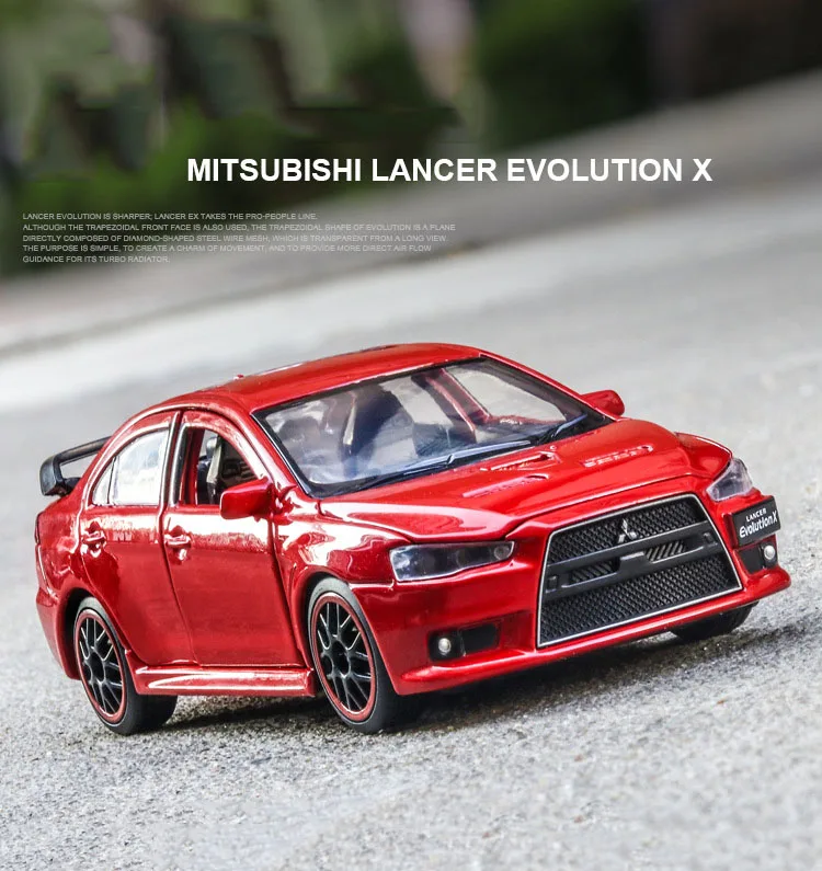 Литье под давлением 1:32 Lancer EVOlution X Коллекционная модель автомобиля из металлического сплава симуляторы машины игрушки для детей Подарки для детей