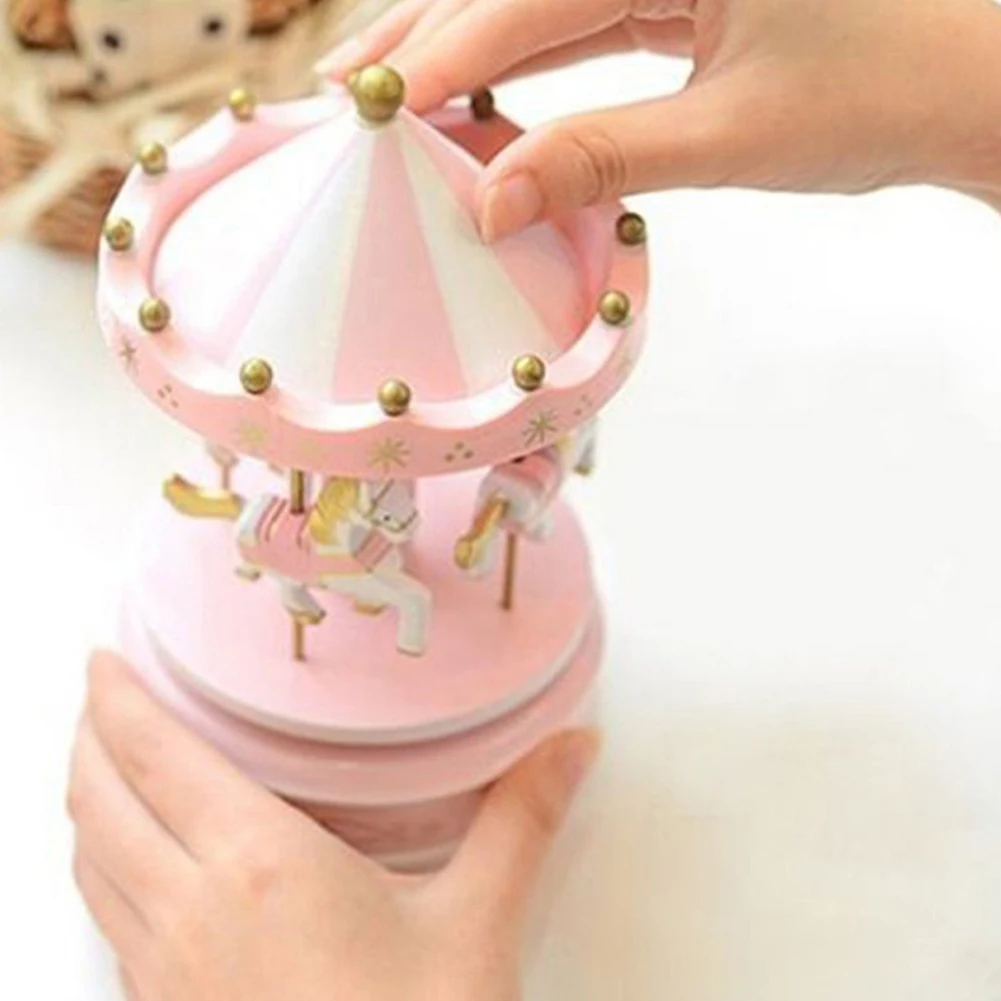 Merry go круглая мигающая коробка игрушка детская игра домашний декор карусельная