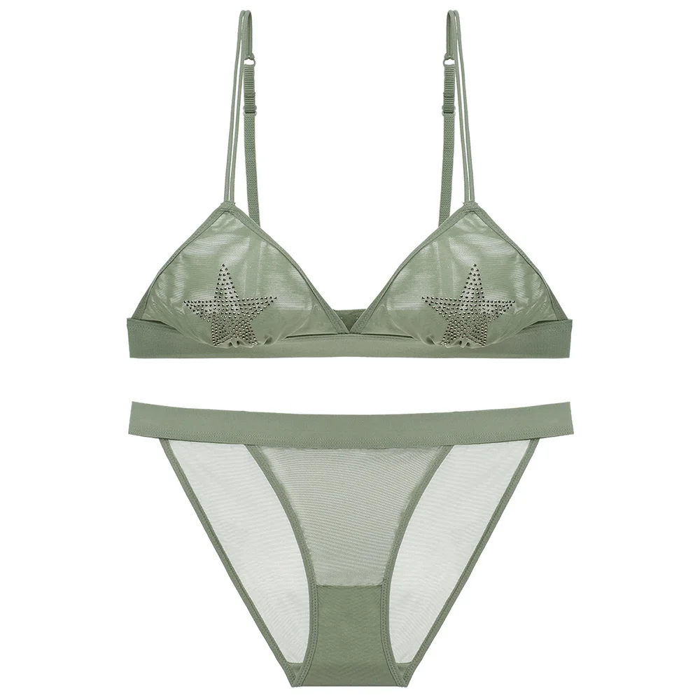 Комплект нижнего белья женский ультратонкий пикантный удобный кружевной