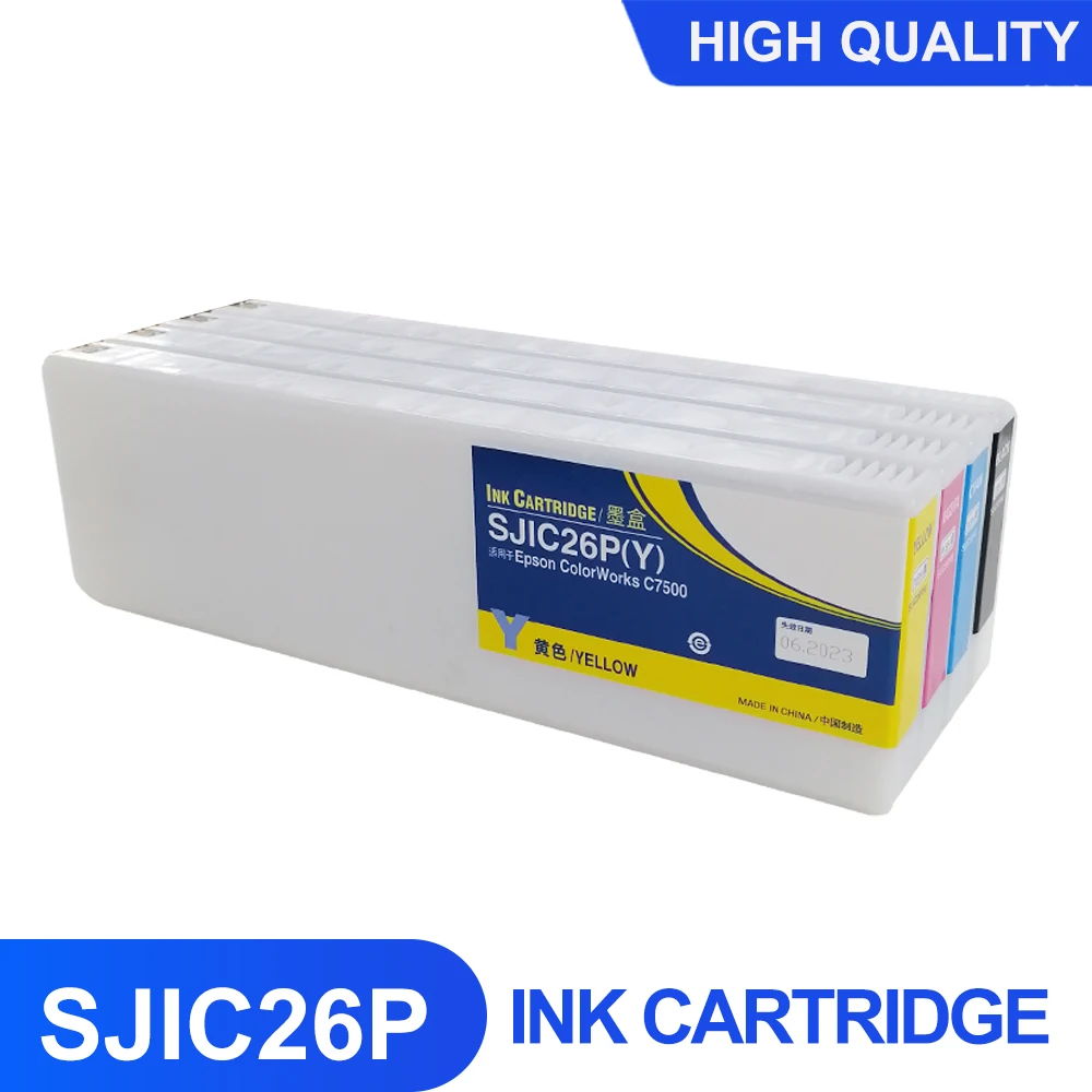 KINGSUN SJIC26P compatible ink cartridge with 300ML pigment ink for Epson TM-C7500G/Colorworks C7500 printer with chip Europe