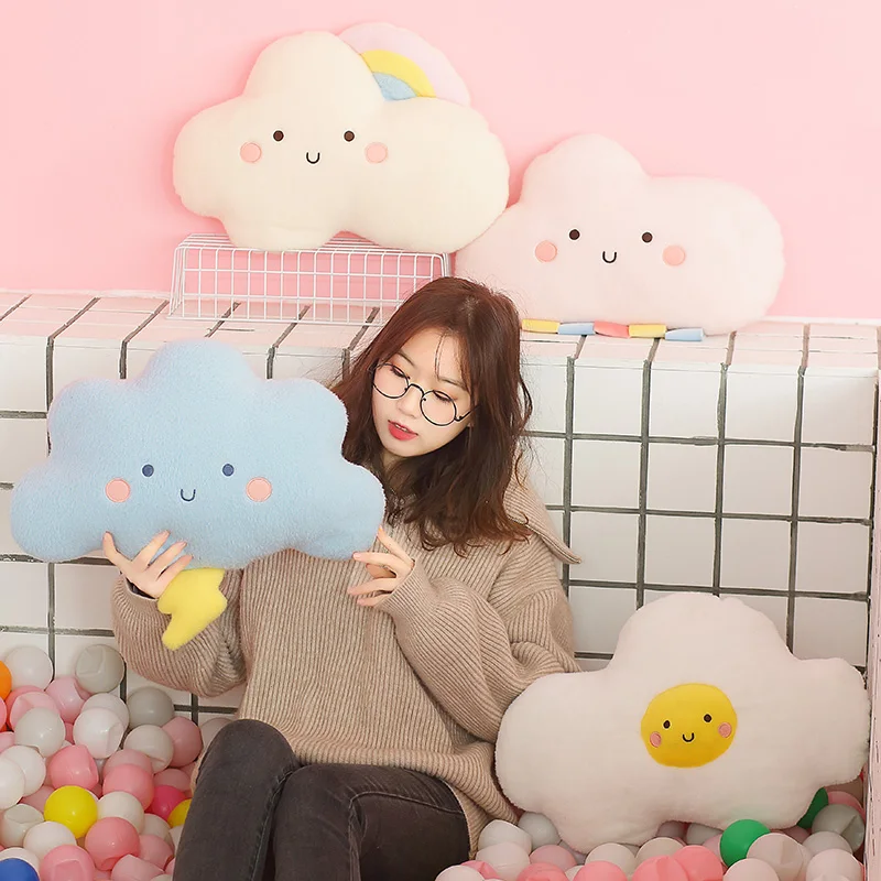 

Drop shipping Kawaii Brinquedos Clouds Stars Plush PP Cotton Pillow Home Decoration Cushion Christmas Gifts Juguetes Para Niños