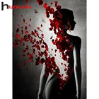 Huacan 5D Diy Алмазная Живопись Вышивка крестом алмаз вышивка, Лепестковые мозаика Wall Art украшение дома