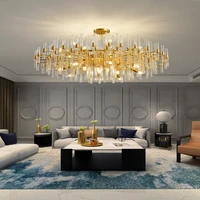 round light luxury living room crystal simple postmodern nordic dining chandelier