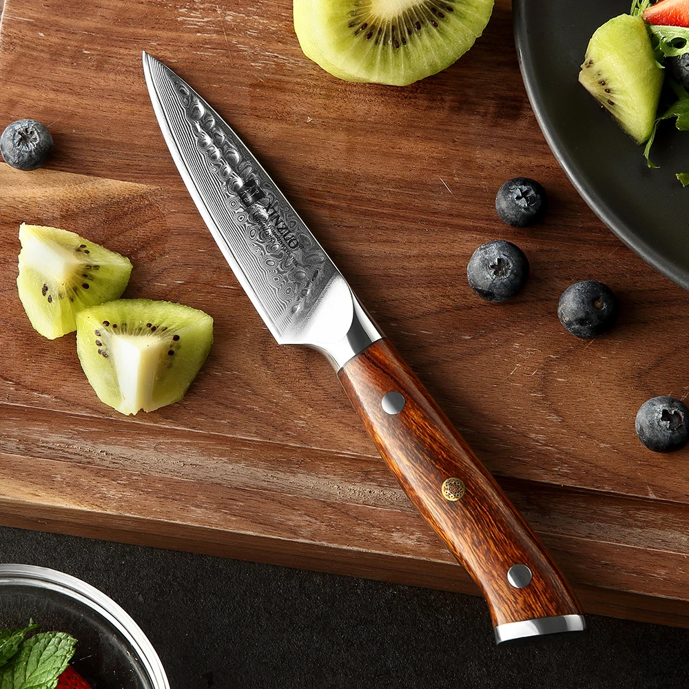 

XINZUO 3.5'' Inch Paring Knife VG10 Janpanse Damascus Steel 10Cr15CoMov Fruit Knife Peeling Vegetable Knife Kitchen Cooking Tool