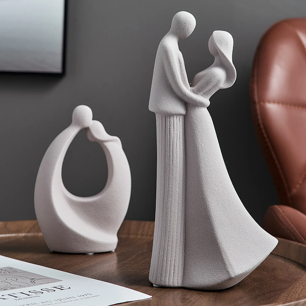 Абстрактная Статуэтка для пар керамическая фигурка скульптура скандинавский