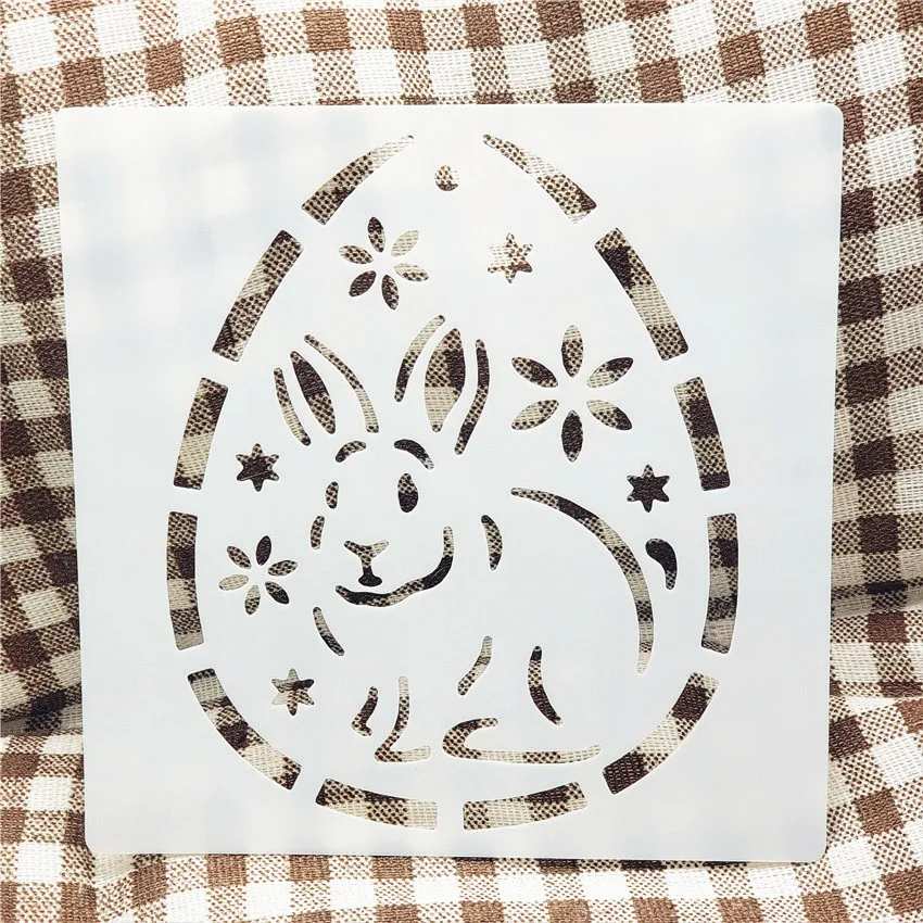 

13x14cm Easter bunny Scrapbook Stencils Spray Plastic Mold Shield DIY Cake Hollow Embellishment Printing Lace Ruler Valentine
