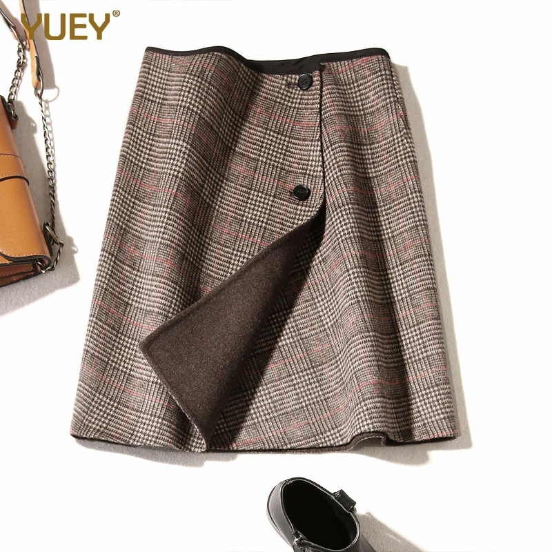 Японская брендовая Высококачественная двухсторонняя Женская шерстяная юбка 2020