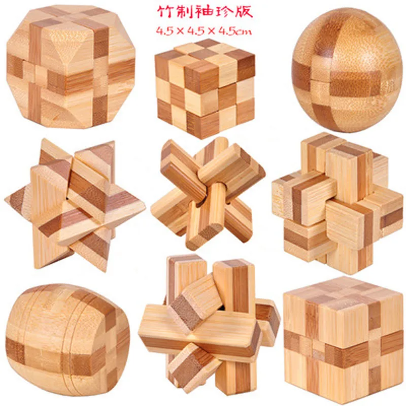 

3D Wooden Interlocking Kong Ming Luban Lock Puzzle Game Educational Adults Kids Toy Excellent Design IQ Brain Teaser