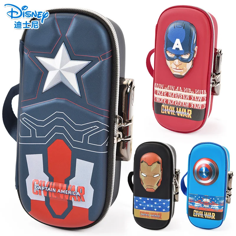 Канцелярские товары disney замок паролем ручка чехол Капитан Америка Железный человек школьные принадлежности студенческий мальчик подарок