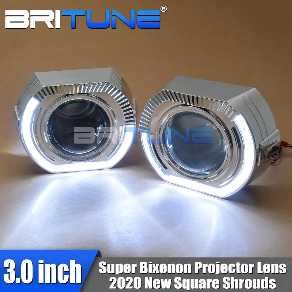 Britune Bi-xenon автомобильный объектив Модернизированный проектор ангельские глазки