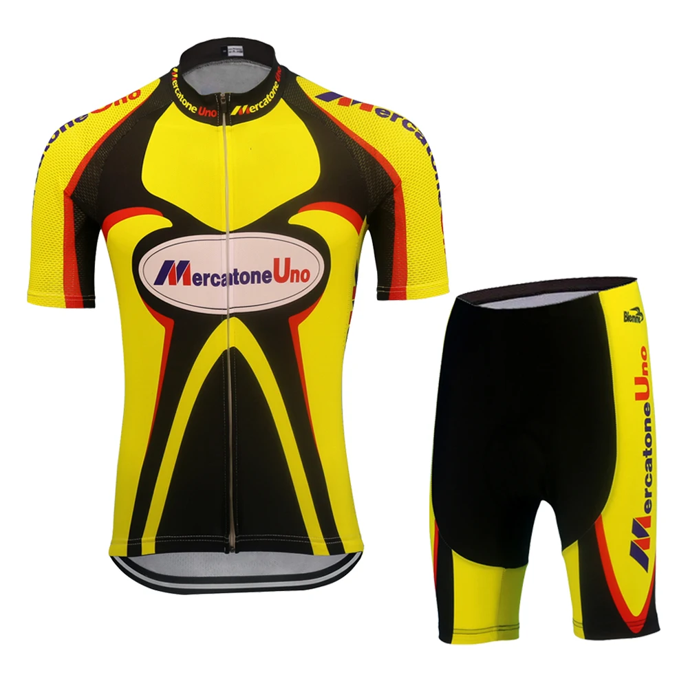 Профессиональный комплект велосипедных Джерси желтая дышащая велосипедная