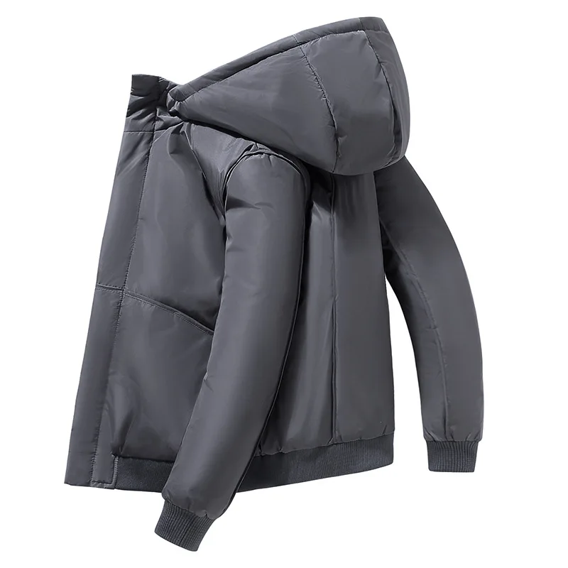 2021 new fashion men's short down jacket winter clothing trend men's thick down jacket student casual jacket jacket male