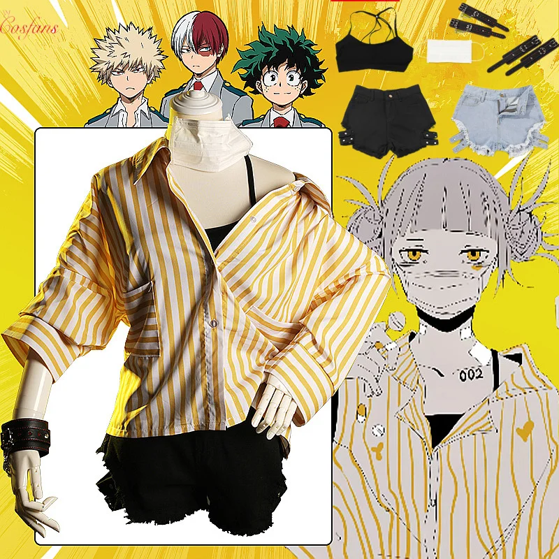 My Hero academic химико Тога Косплей больничное платье Boku no Dabi Полный комплект униформы