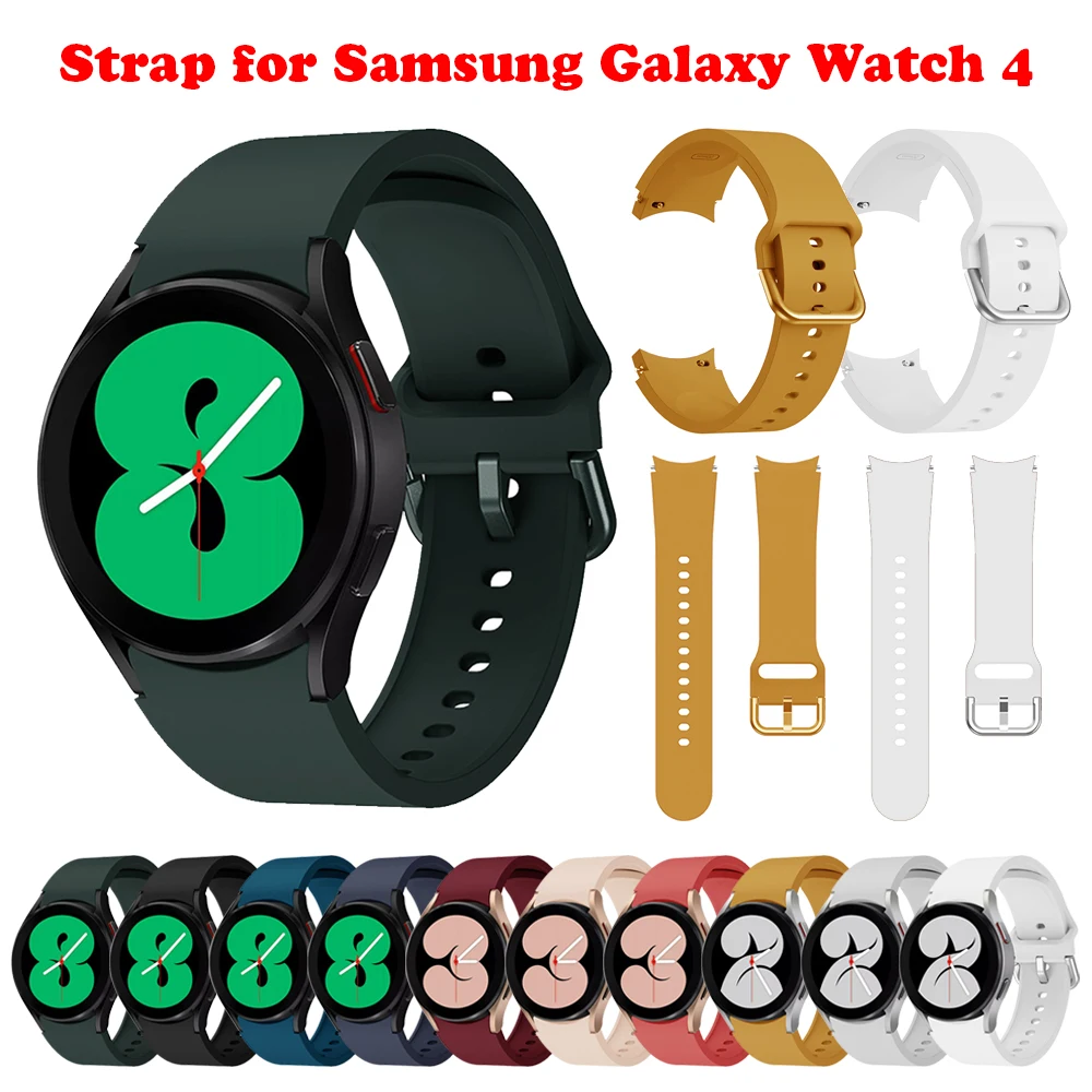 

20MM Soft Silicone Strap For Samsung Galaxy watch 4 40MM/44mm/classic 42MM/46mm/Watch 3 41mm/Active 2/Gear sport/Gear S2 classic