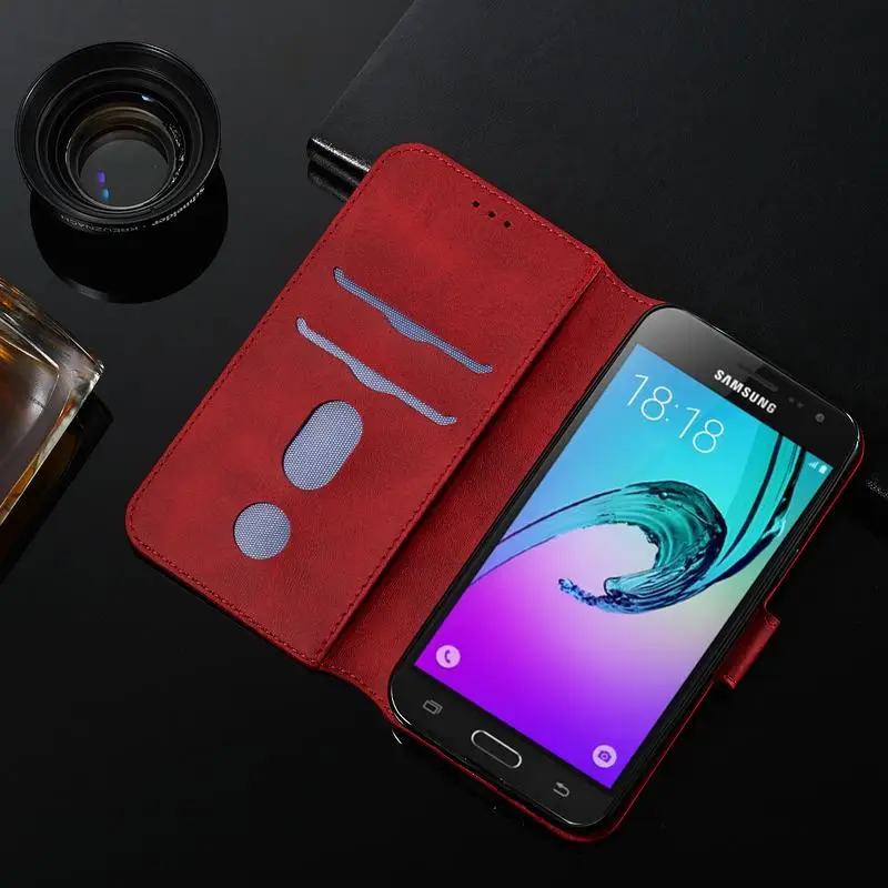 Кожаный чехол-кошелек для samsung Galaxy J3 чехлы для телефонов Чехол для samsung J310 J3 Чехол-книжка держатель для карт ретро-Книга чехол