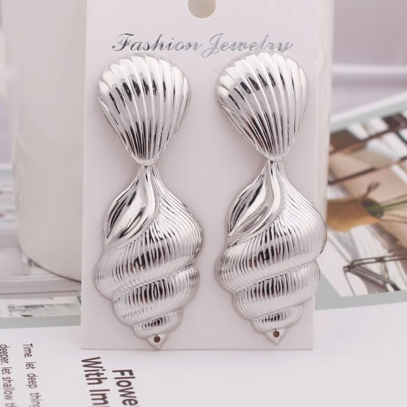 Преувеличенные серьги в виде раковины геометрические необычные морской звезды