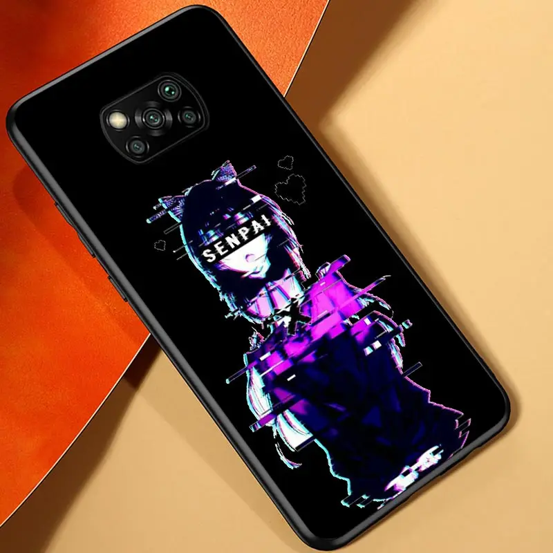 sad anime aesthetic senpai for xiaomi poco m3 m2 c3 x3 nfc f2 f3 pro x2 f1 pro mi play mix 3 a3 a2 a1 6 5 lite phone case free global shipping