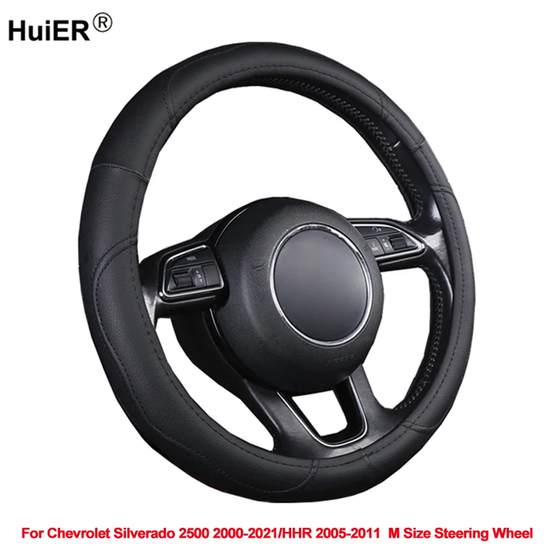 Чехол рулевого колеса автомобиля для Chevrolet Silverado 2500 2000 -2018 2019 2020 HHR 2021 2005 2006 2007 - 2011 M