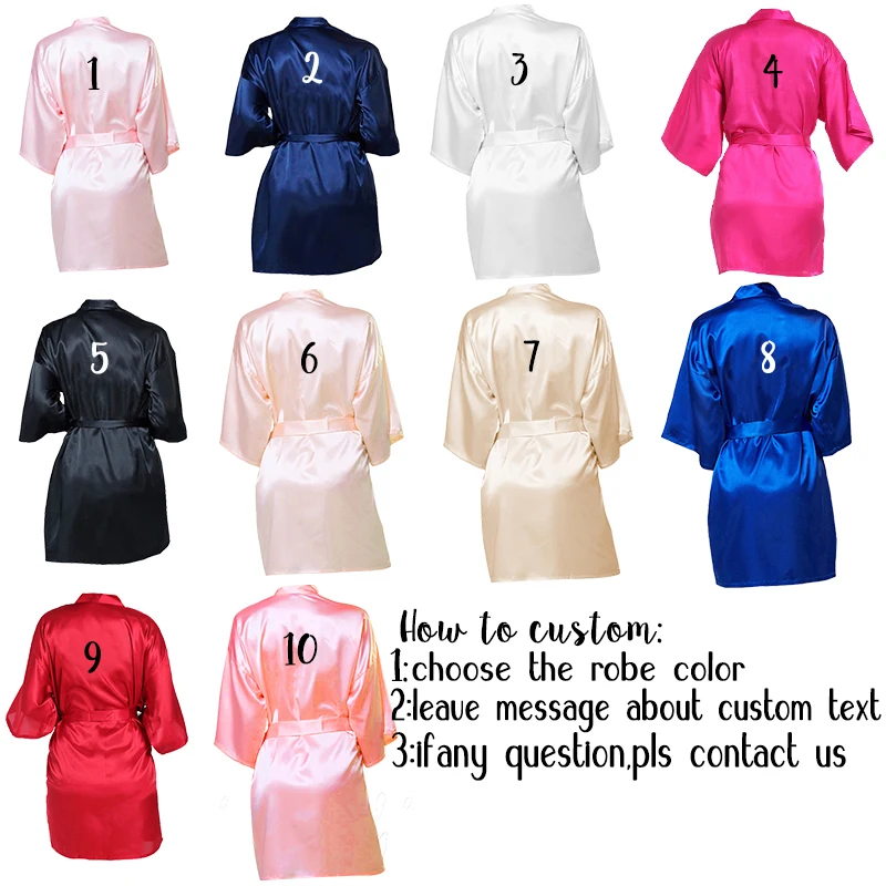 Персонализированный халат невесты с именем на заказ для подружки день рождения