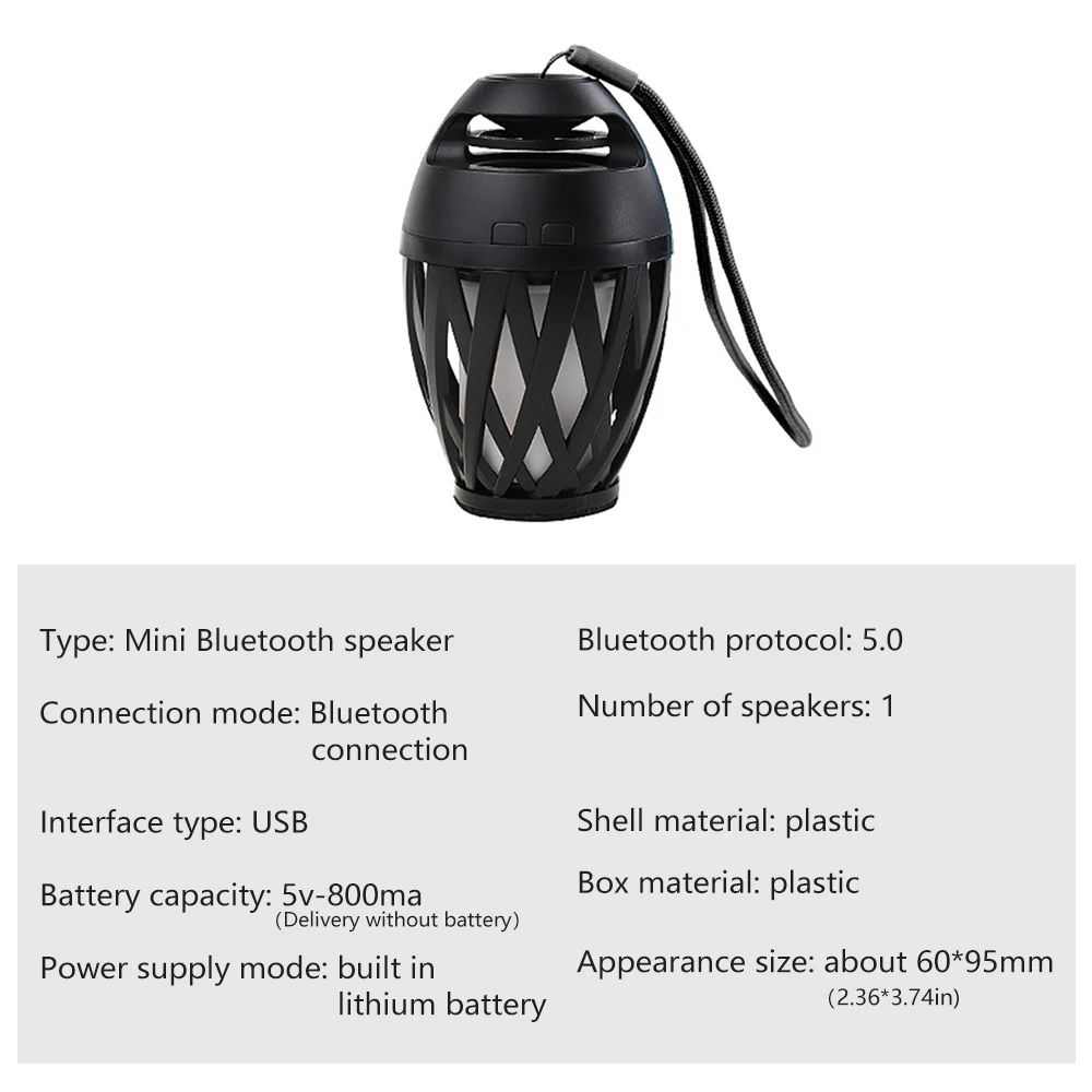 Светодиодный динамик с пламенем s динамик-фонарик стерео беспроводной