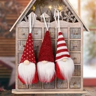 Рождественский вязаный плюшевый гном, Санта, 2022 год, подвесная безликая милая кукла, Новогодний Декор для дома, орнамент с рождественской елкой