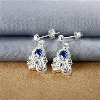 

korean fashion piercing Silver 925 Hoop stud dangle Hanging Earrings for women teens 2021 trend jewelry Ear cuffs