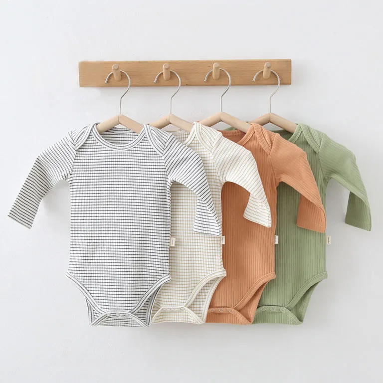 

0-24M Newborn Kid Baby Boys Girls Autumn Winter Clothes Long Sleeve Striped Romper Cute Sweet Cotton Jumpsuit Casual Outfit